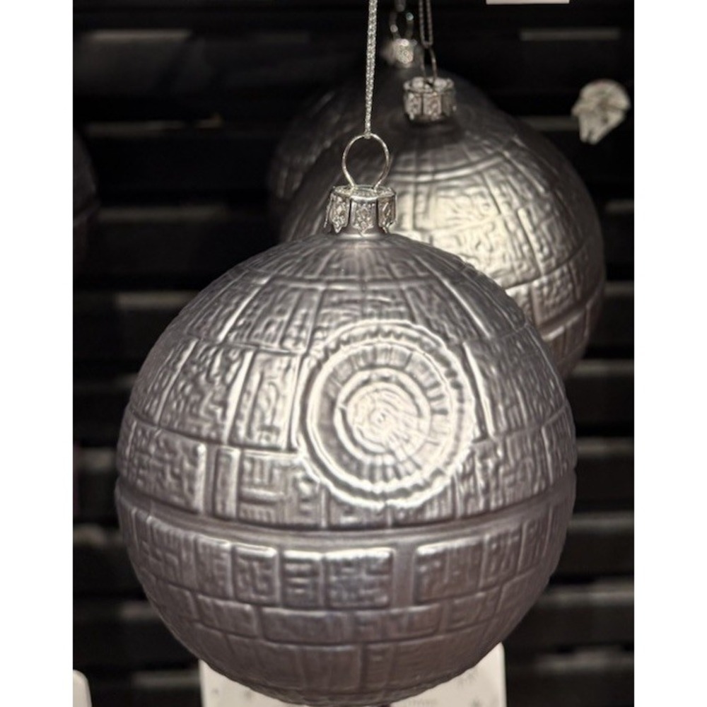 Disney Parks 2025 Star Wars Death Star Ornament Glass Christmas New